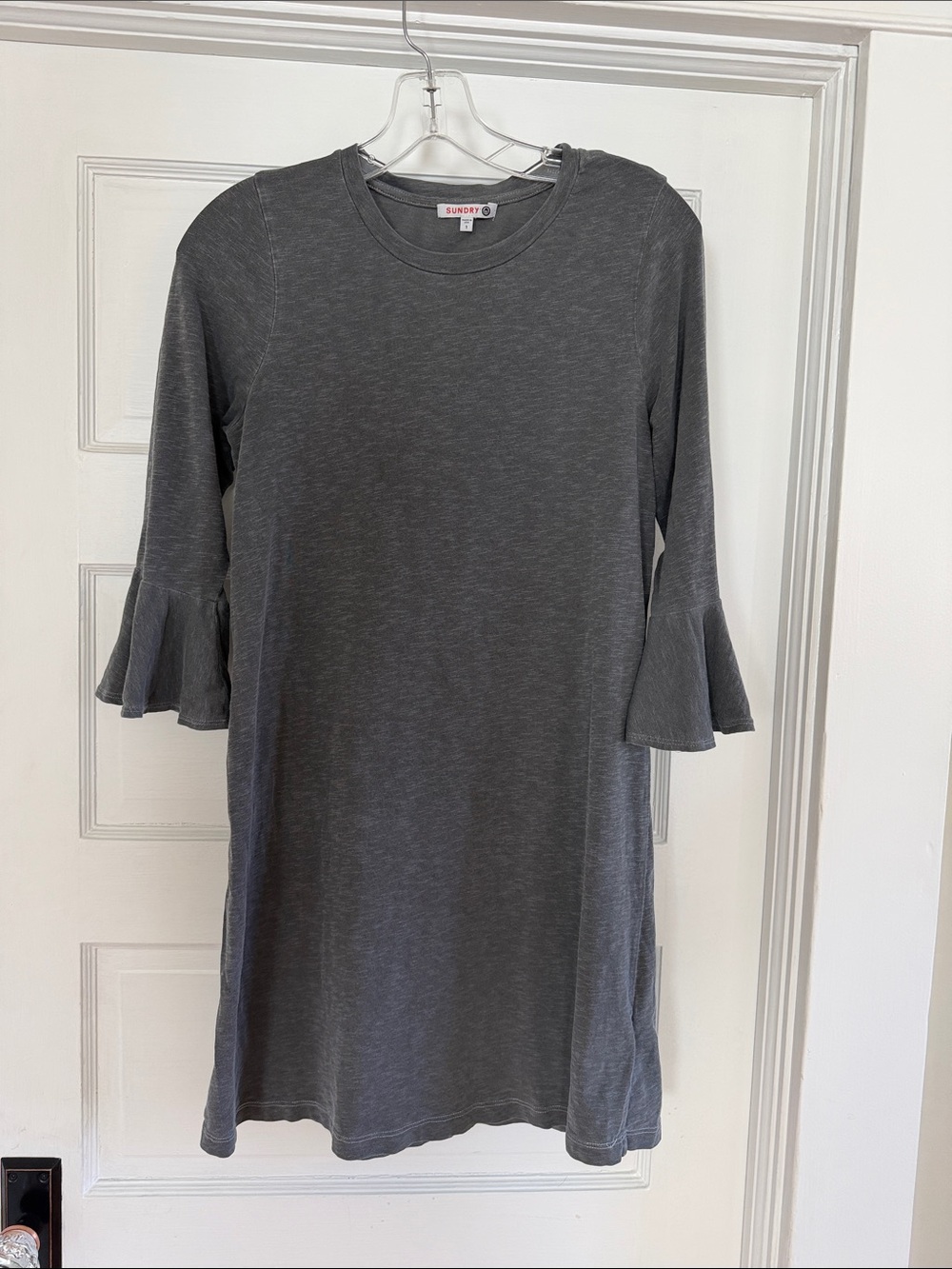 Sundry‎ Bell Sleeve Grey Knit Dress Size 1/Small
